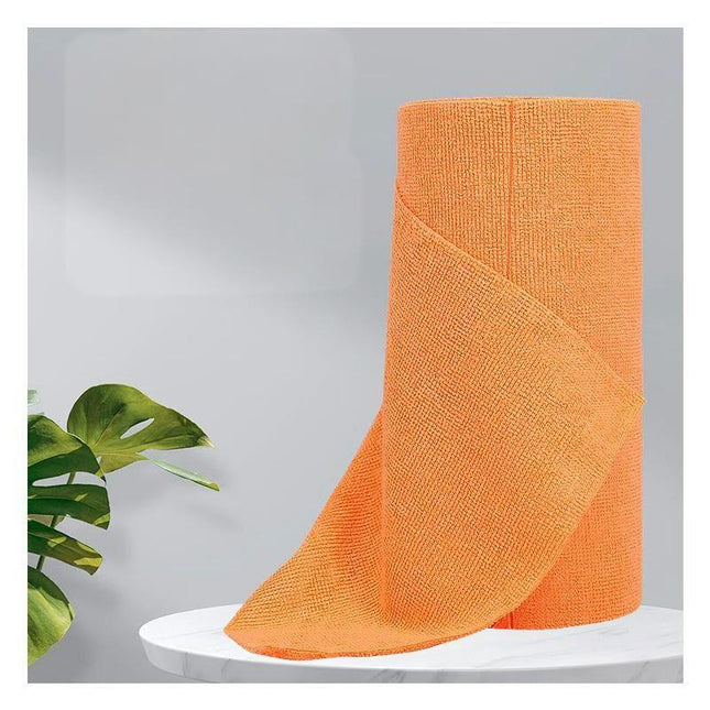 Christmas gift 50-Piece 25x25cm Polycotton Cleaning Cloth Roll, Reusable Dual-Use Dish & Surface Wipes for Home & Kitchen（orange）.