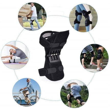 Power Knee Braces (2 Pack): 4-Spring Joint Support, Adjustable Stabilizer for Pain Relief, Sports & Daily Use.