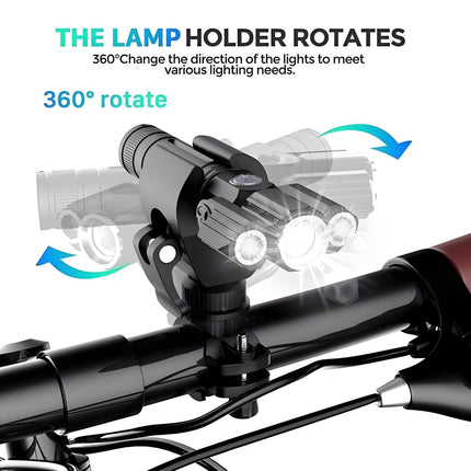 Rotatable Aluminium Alloy Bike Flashlight: USB Rechargeable, 500m Range, 170g with Mount, Perfect for Aussie Night Riders.