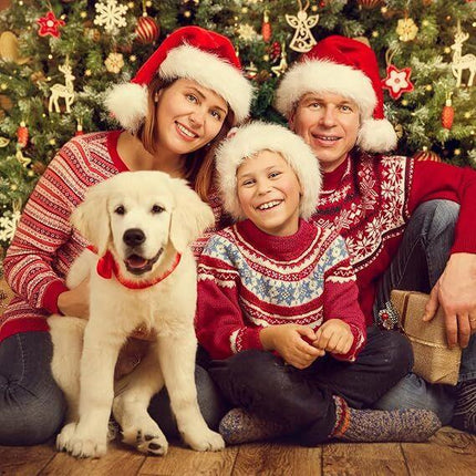 3Pack Christmas Santa Hats for Adults - Extra Thicken Velvet Santa Claus Hats for Women Men Fluffy Plush Xmas Hats Christmas Party Supplies New Year's Eve Party Hats for Adults Teenagers.