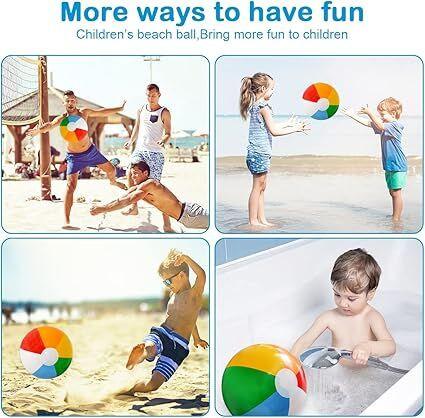 12'' Beach Ball for Kids: 14 Pack Beach Balls Bulk Inflatable Pool - Beach Balls Bulk Hawaiian Tropical Theme Christmas Party Decorations Favors Supplies.