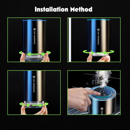 Smart Car Air Freshener with Starry Lights Projector: Automatic Aroma Diffuser, 3 Modes, Rechargeable for Car & Home.