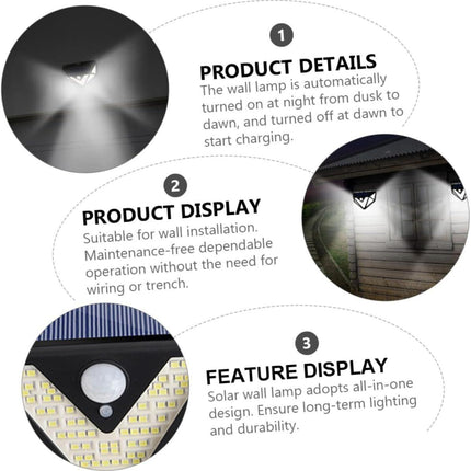 2-Pack Solar LED Motion Sensor Wall Light: Dusk-to-Dawn Outdoor Lighting for Aussie Gardens, Fences & Patios.