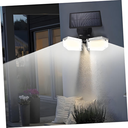 2-Pack Solar Motion Sensor Wall Lights: Double-Head Adjustable Cob LED Outdoor Lights for Garden, Patio & Pathway.