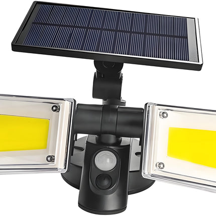 4-Pack Solar Motion Sensor Wall Lights: Double-Head Adjustable Cob LED Outdoor Lights for Garden, Patio & Pathway.