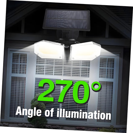 4-Pack Solar Motion Sensor Wall Lights: Double-Head Adjustable Cob LED Outdoor Lights for Garden, Patio & Pathway.