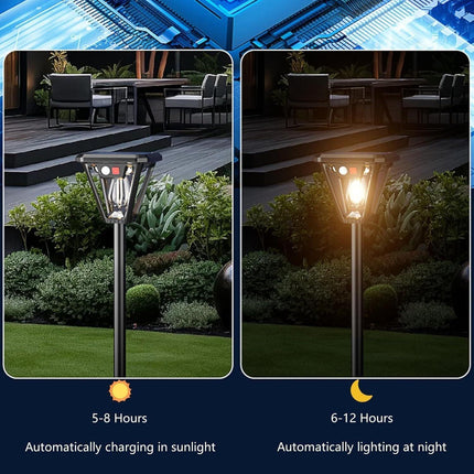 Solar Motion Sensor Wall Lights (2-Pack): 3-Mode Dusk-to-Dawn Waterproof for Patio, Garage & Garden Lighting.
