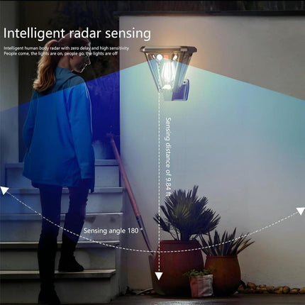 Solar Motion Sensor Wall Lights (2-Pack): 3-Mode Dusk-to-Dawn Waterproof for Patio, Garage & Garden Lighting.