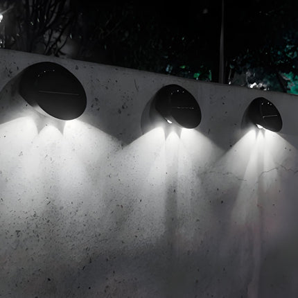 Solar Outdoor Wall Lights (2-Pack): IP44 Waterproof LED Sconces for Garden, Patio & Pathway Lighting（white light）.