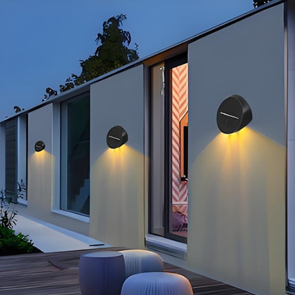Solar Outdoor Wall Lights (2-Pack): IP44 Waterproof LED Sconces for Garden, Patio & Pathway Lighting（white light）.