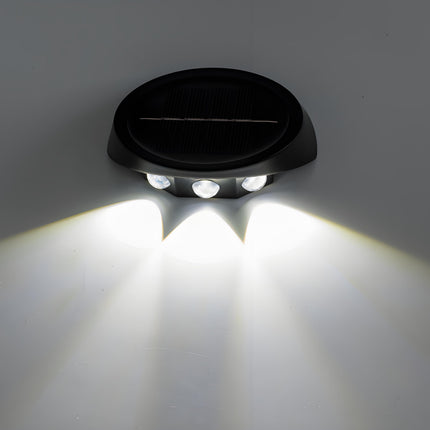 Solar Outdoor Wall Lights (4-Pack): IP44 Waterproof LED Sconces for Garden, Patio & Pathway Lighting（white light）.