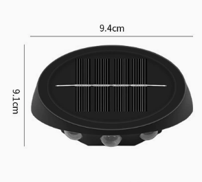 Solar Outdoor Wall Lights (4-Pack): IP44 Waterproof LED Sconces for Garden, Patio & Pathway Lighting（Warm light）.