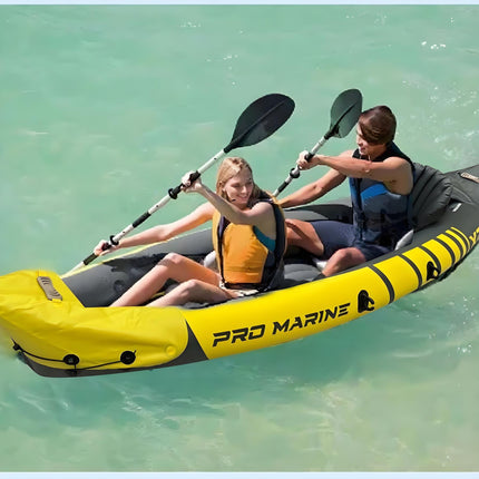 Advanced Elements Inflatable Kayak: 1/2 Person Recreational Convertible (Yellow) – Tandem/Solo Paddling with Durable PVC Hull.