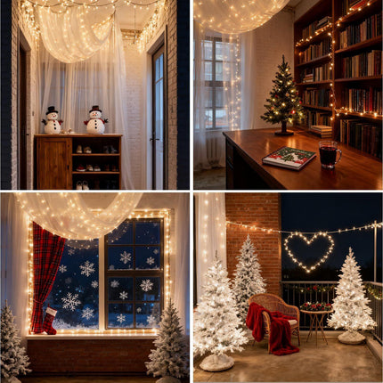 900 LED Warm White USB Fairy String Lights with Remote, 30m Black Wire, IP44 Waterproof 8-Mode Twinkle Lights with Timer for Christmas Bedroom Wreath Decor.