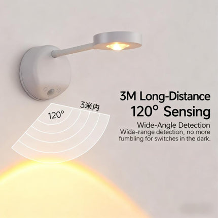 Wireless Smart LED Wall Light: Rechargeable, Motion-Sensor & Remote-Controlled, No-Drill Mount for Home Decor & Task Lighting.