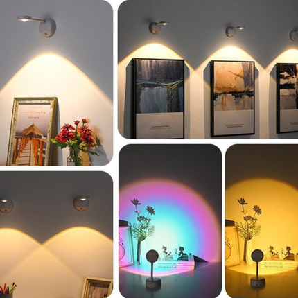 Wireless Smart LED Wall Light: Rechargeable, Motion-Sensor & Remote-Controlled, No-Drill Mount for Home Decor & Task Lighting.