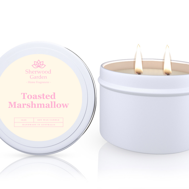 Toasted Marshmallow Soy Candle Tin 165g.