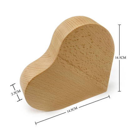 Solid Wooden Heart Gift Perfect for Engraving or Trophy Business.