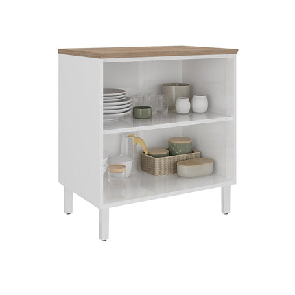 Base Kitchen Steel Cabinet/Cupboard with 2 Doors - Renova White Flat Pack DIY.