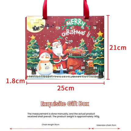 Christmas DIY Jewelry & Craft Advent Calendar(M-10,20*21*1.8cm).