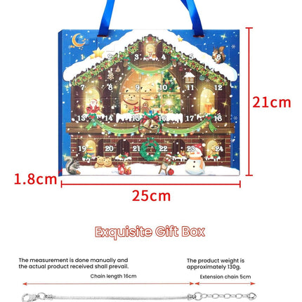 Christmas DIY Jewelry & Craft Advent Calendar(M-11,25*21*1.8).