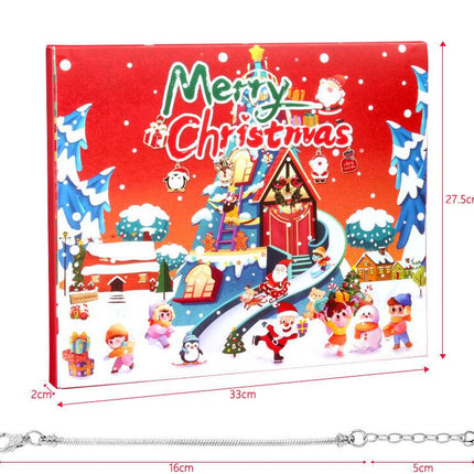 Christmas DIY Jewelry & Craft Advent Calendar(planes-3D-Puzzle-jewelry,33*27.5*6cm).