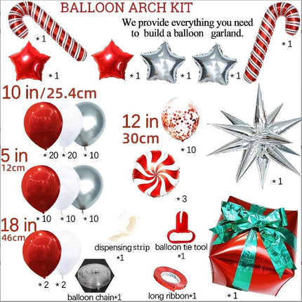 Christmas Balloon Arch Kit – Latex & Foil Balloons.
