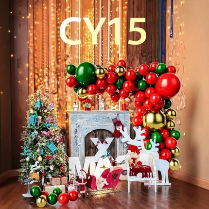 Christmas Balloon 2-Pack Combo: Latex & Foil Holiday Decor | Arch & Tree Sets for 2025 Christmas.