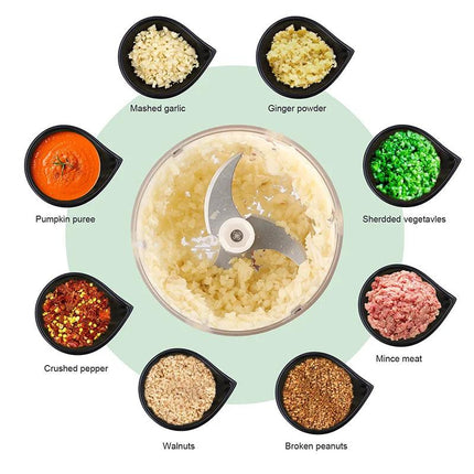 NNEOBA Mini Electric Meat Grinder and Garlic Crusher.