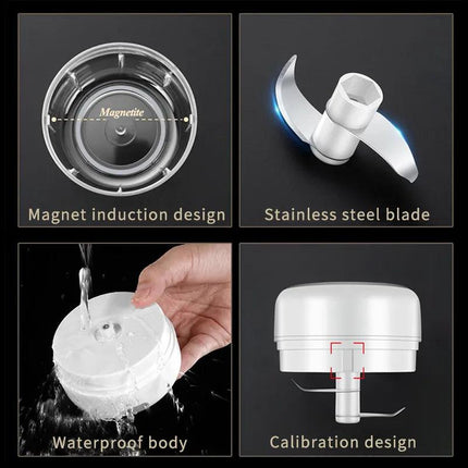 NNEOBA Mini Electric Meat Grinder and Garlic Crusher.