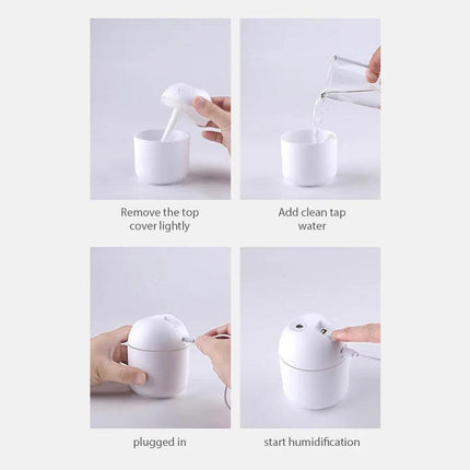 NNEOBA 250ML Mini Aroma Oil Diffuser & Humidifier with LED Night Lamp.
