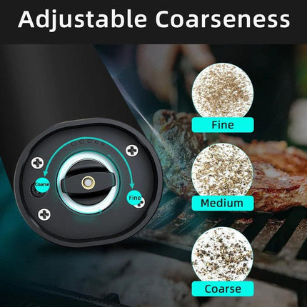 NNEOBA Electric Automatic Pepper and Salt Grinder with LED Light(1pc).