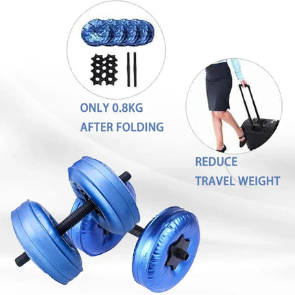 Adjustable Water-Filled Dumbbell Set.