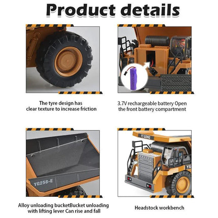 Rc Alloy Dump Truck Engineering Vehicle For Boys.