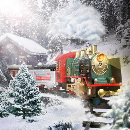 RC Track Train Set with Steam Effect.