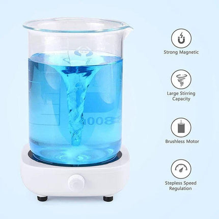 Mini Magnetic Stirrer 4000RPM Portable Mixer White.