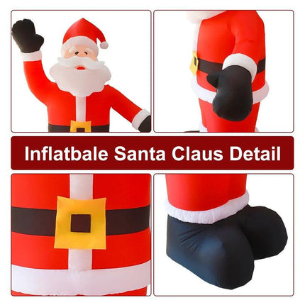 8Ft Tall Inflatable Santa Claus With 9 Led Lights.