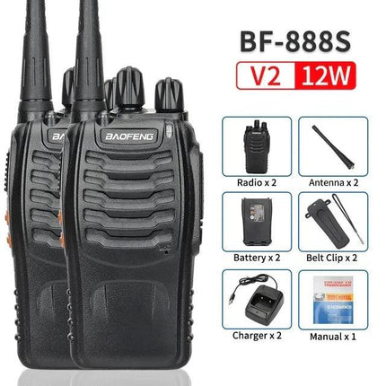 V2 Walkie Talkie Long Range Radio (2PCS BF-888S).