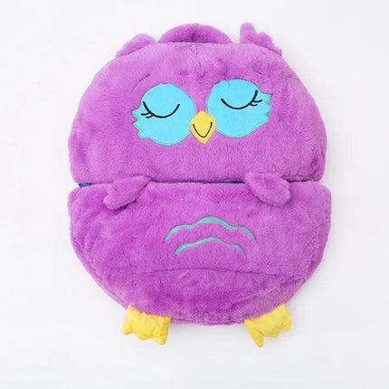 Kids Shark Sleeping Bag Plush Doll Pillow (Purple).