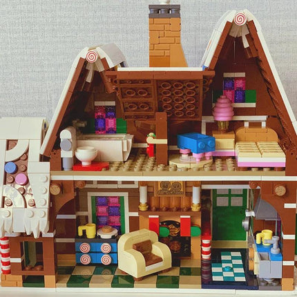 Santa Claus Gingerbread House Building Blocks.