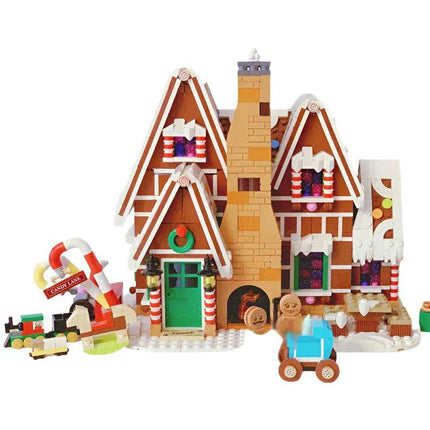 Santa Claus Gingerbread House Building Blocks.