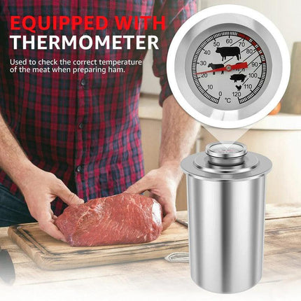 Stainless Steel Ham Maker with Thermometer.