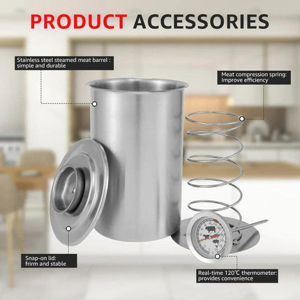 Stainless Steel Ham Maker with Thermometer.