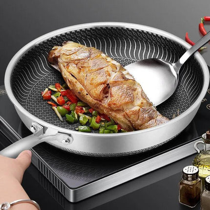 Tri-Ply 316 Frying Pan 32cm Double-Sided.