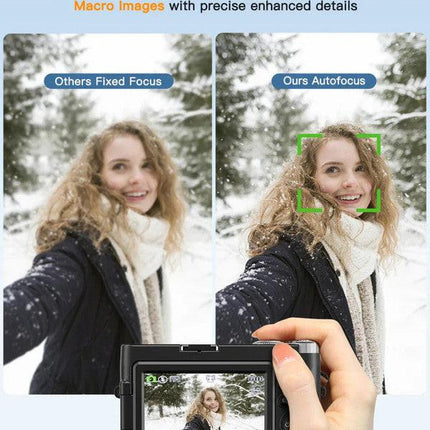 4K Digital Camera with Autofocus Anti-Shake Black.