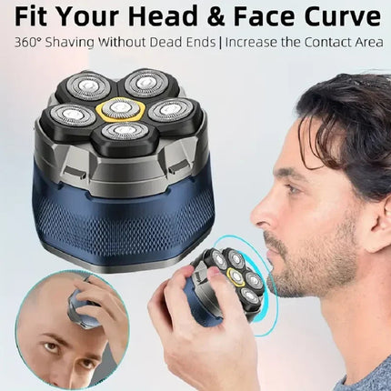 6D Electric Head And Face Shaver Rechargeable.