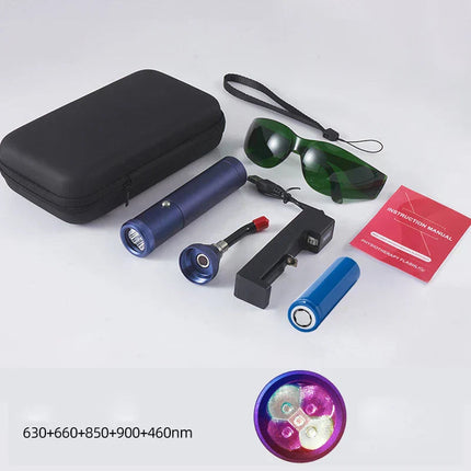 3-in-1 Red Light Therapy Wand Infrared & Blue Light Blue.