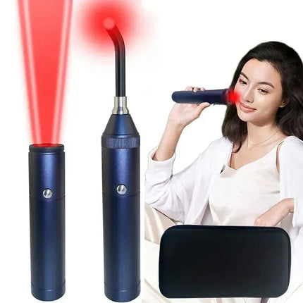 3-in-1 Red Light Therapy Wand Infrared & Blue Light Blue.