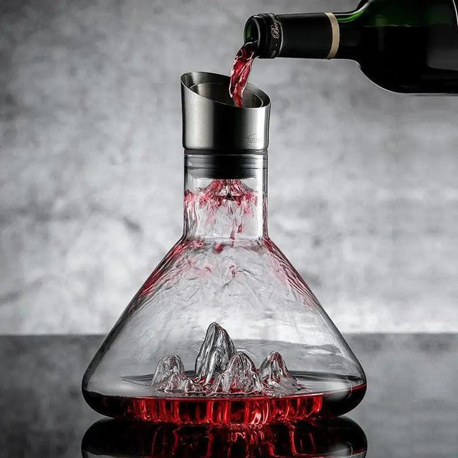 1500ML Iceberg Crystal Decanter Handmade Lead-Free Glass Wine.