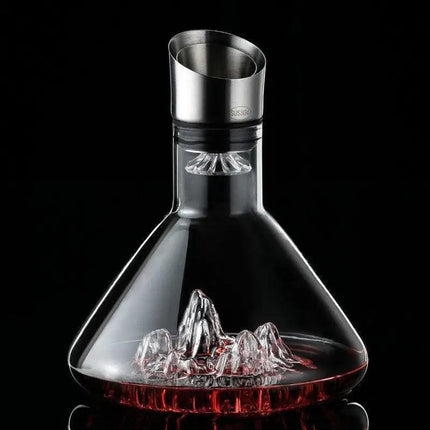 1500ML Iceberg Crystal Decanter Handmade Lead-Free Glass Wine.